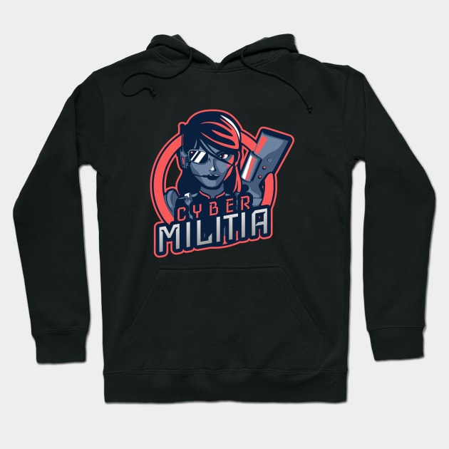 Cyber Militia Hoodie by Cyber Club Tees